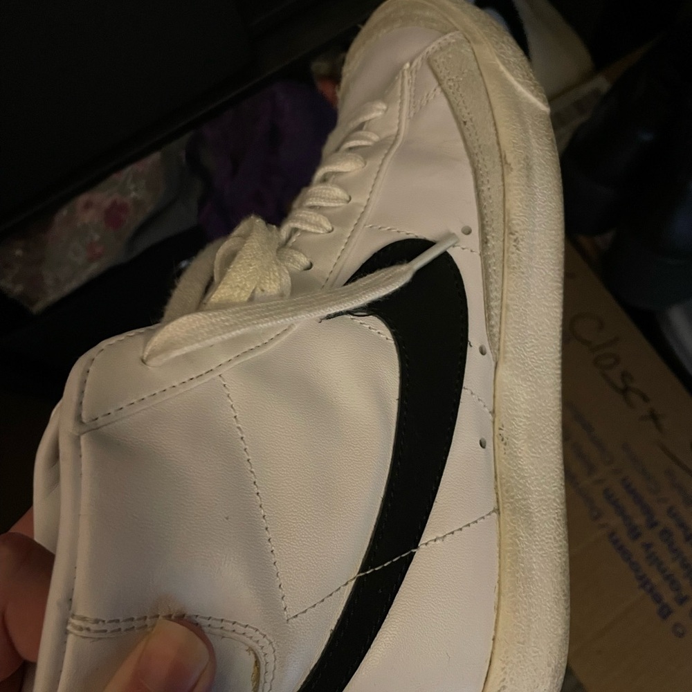 Nike Men's White and Black High-Top Sneakers